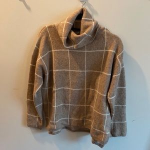 madewell checker print turtle neck
